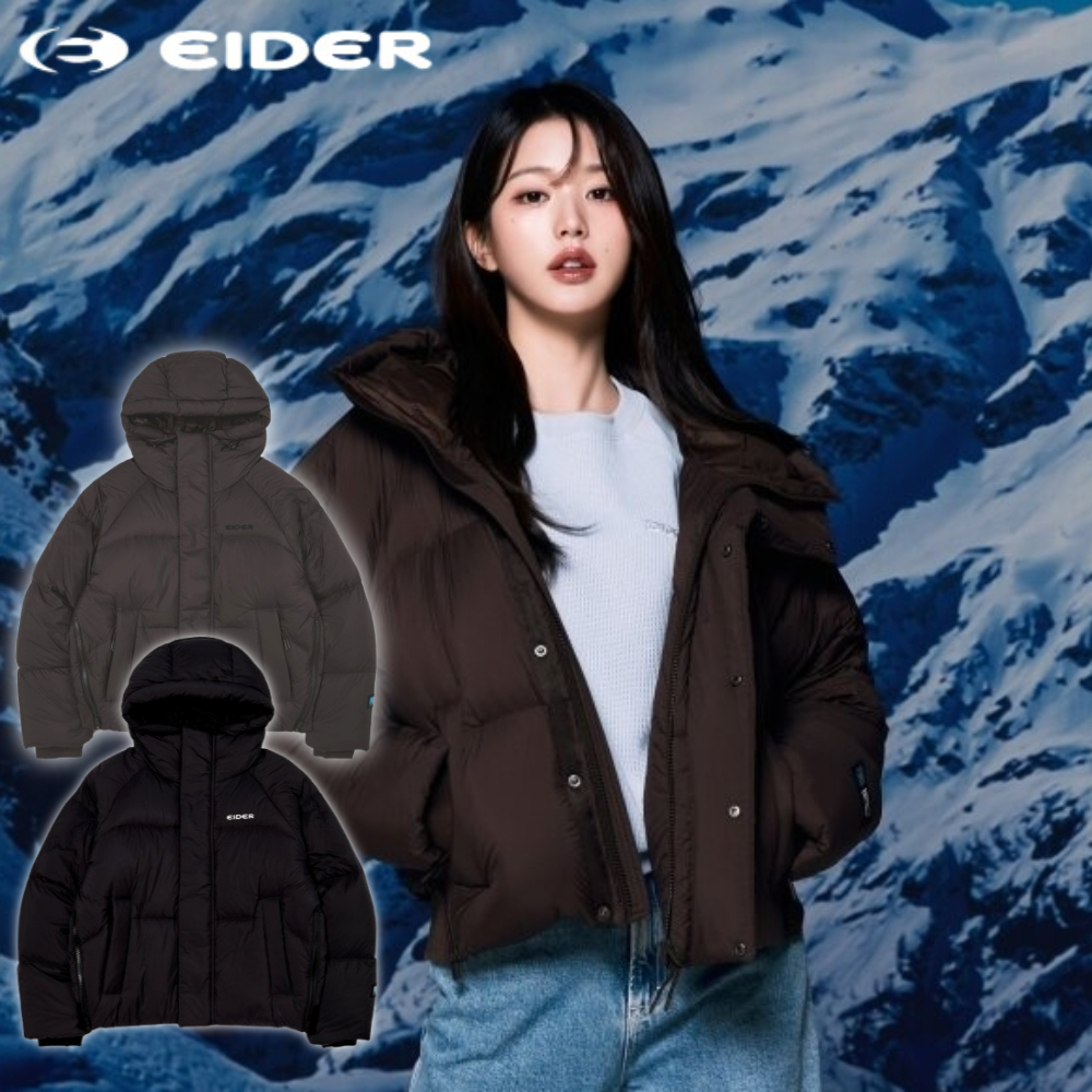 아이더 후드 숏패딩 여성 겨울 캐주얼 점퍼 구스 다운