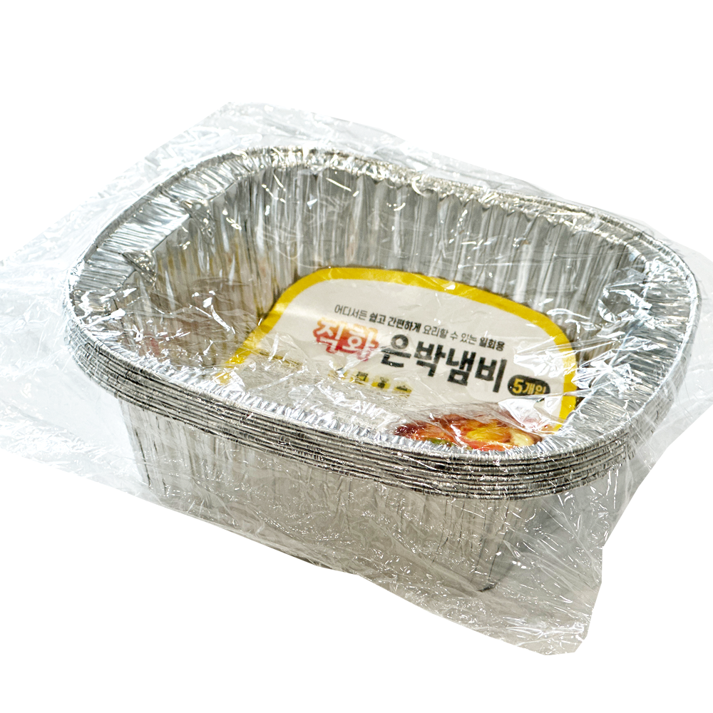 은박 라면용기 일회용냄비 은박냄비 직화 5개입 - 상세 이미지 2