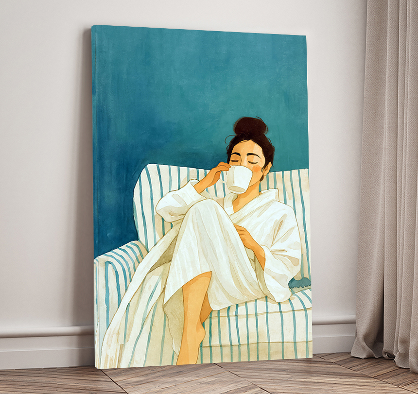 커피 와인 인테리어 포스터 그림 거실 카페 액자 팝아트 일러스트 한잔2세트소형 - 상세 이미지 3