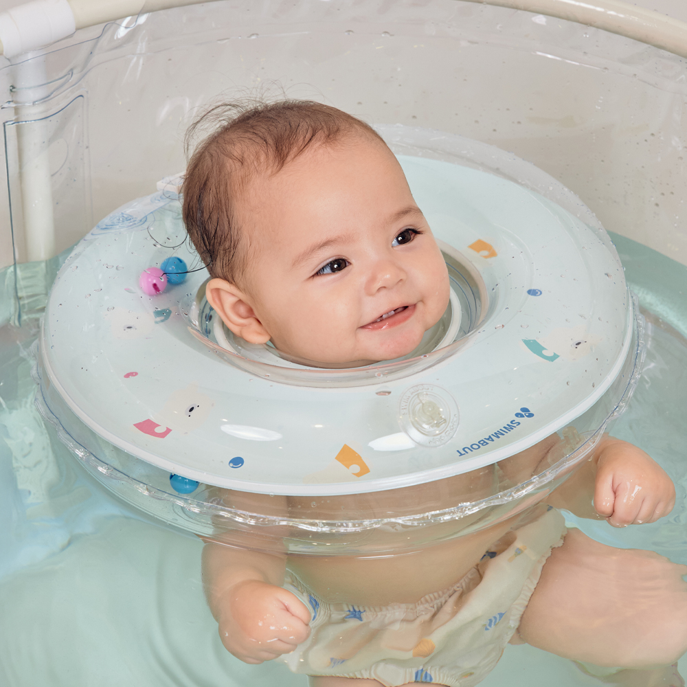 스윔어바웃 신생아 아기 목튜브 신생아 목욕 밍곰 캐릭터 물놀이 튜브