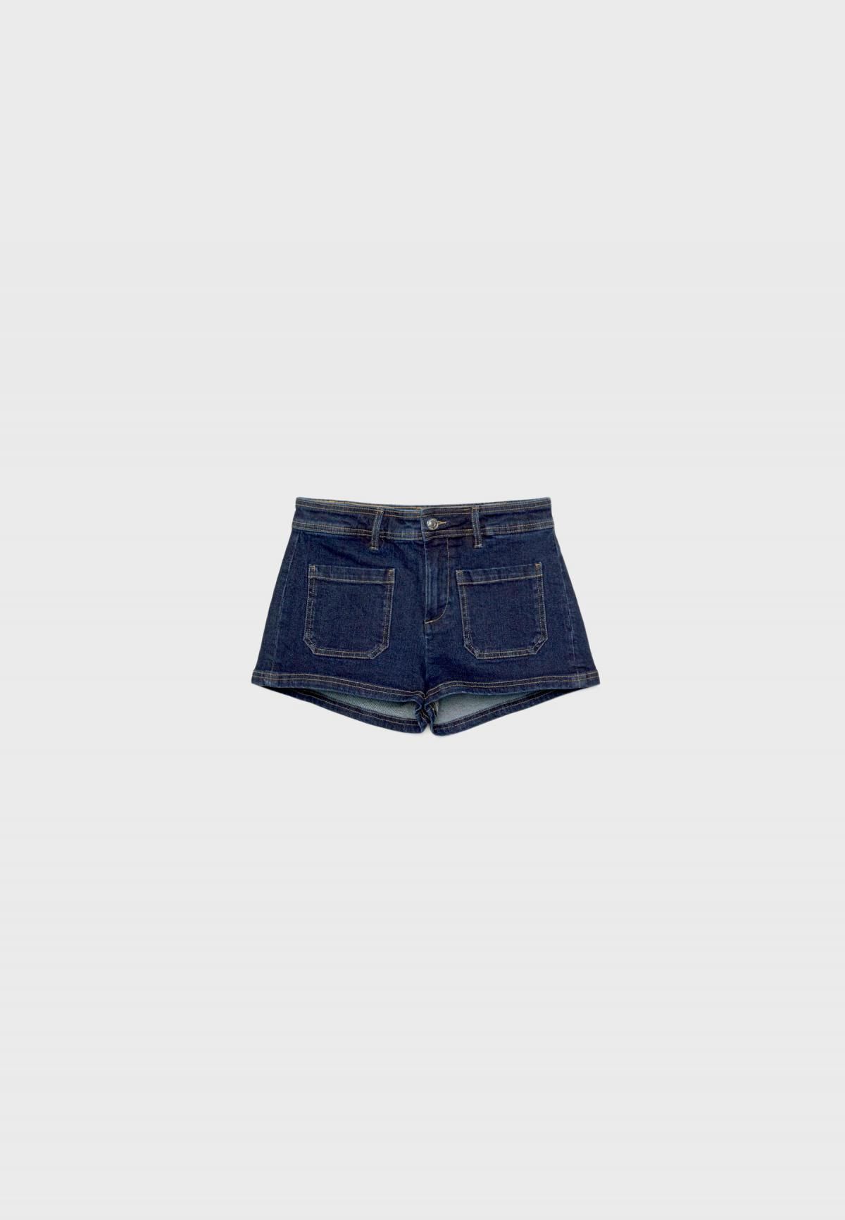 스트라디바리우스 트렌디 데님 마이크로 숏팬츠 8434/883 RINSE BLUE DENIM - 메인 이미지