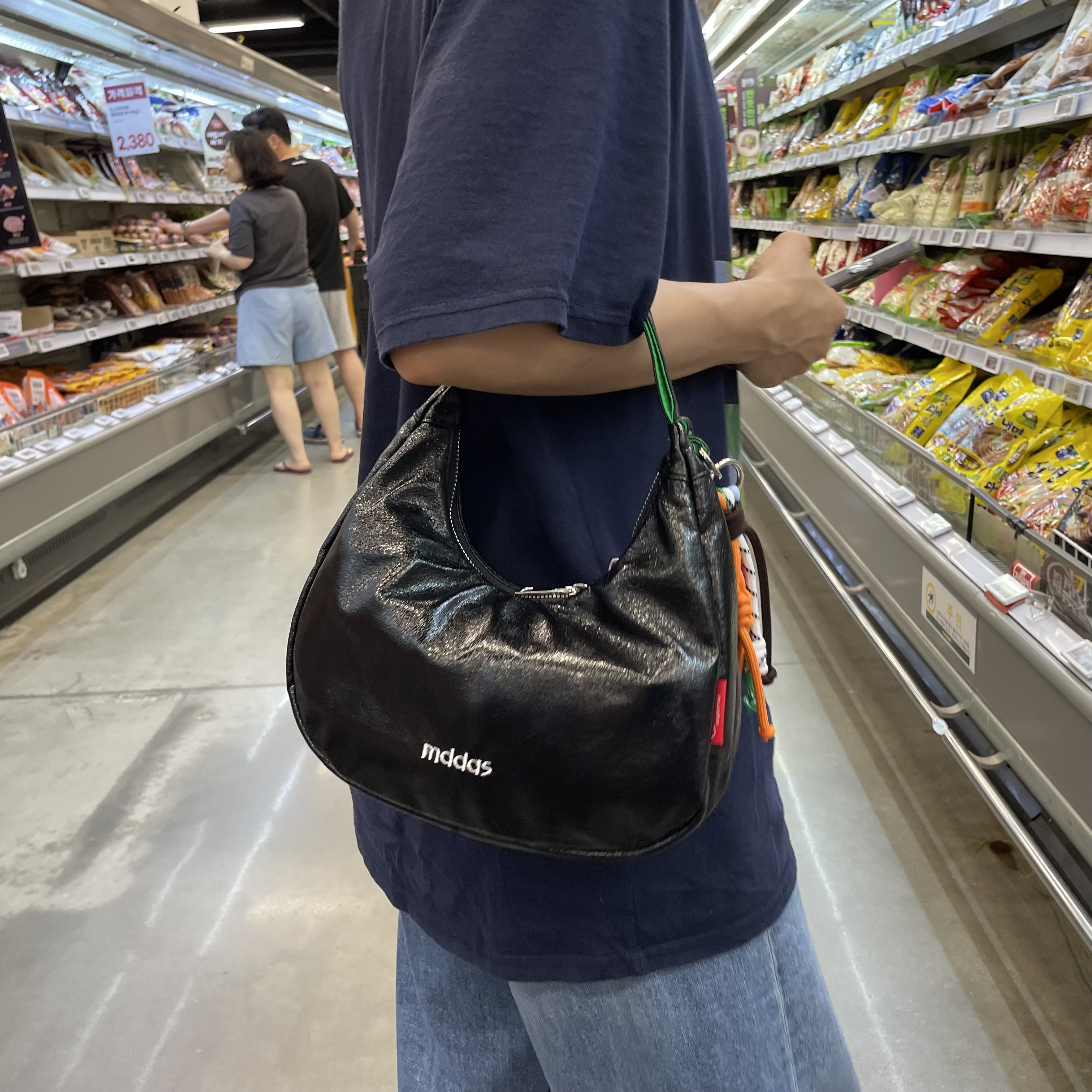 반달 여행용 크로스백 유럽여행가방 핸드폰 가벼운 보부상 나일론 크로스 미니 백