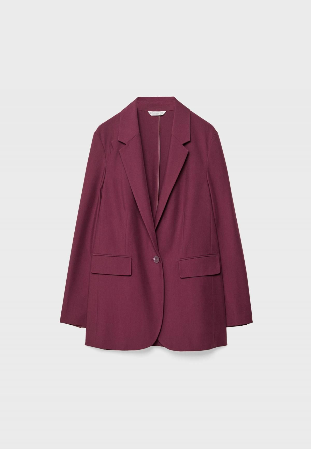 스트라디바리우스 버건디 테일러드 레귤러핏 블레이저 1902/249 PURPLE - 메인 이미지