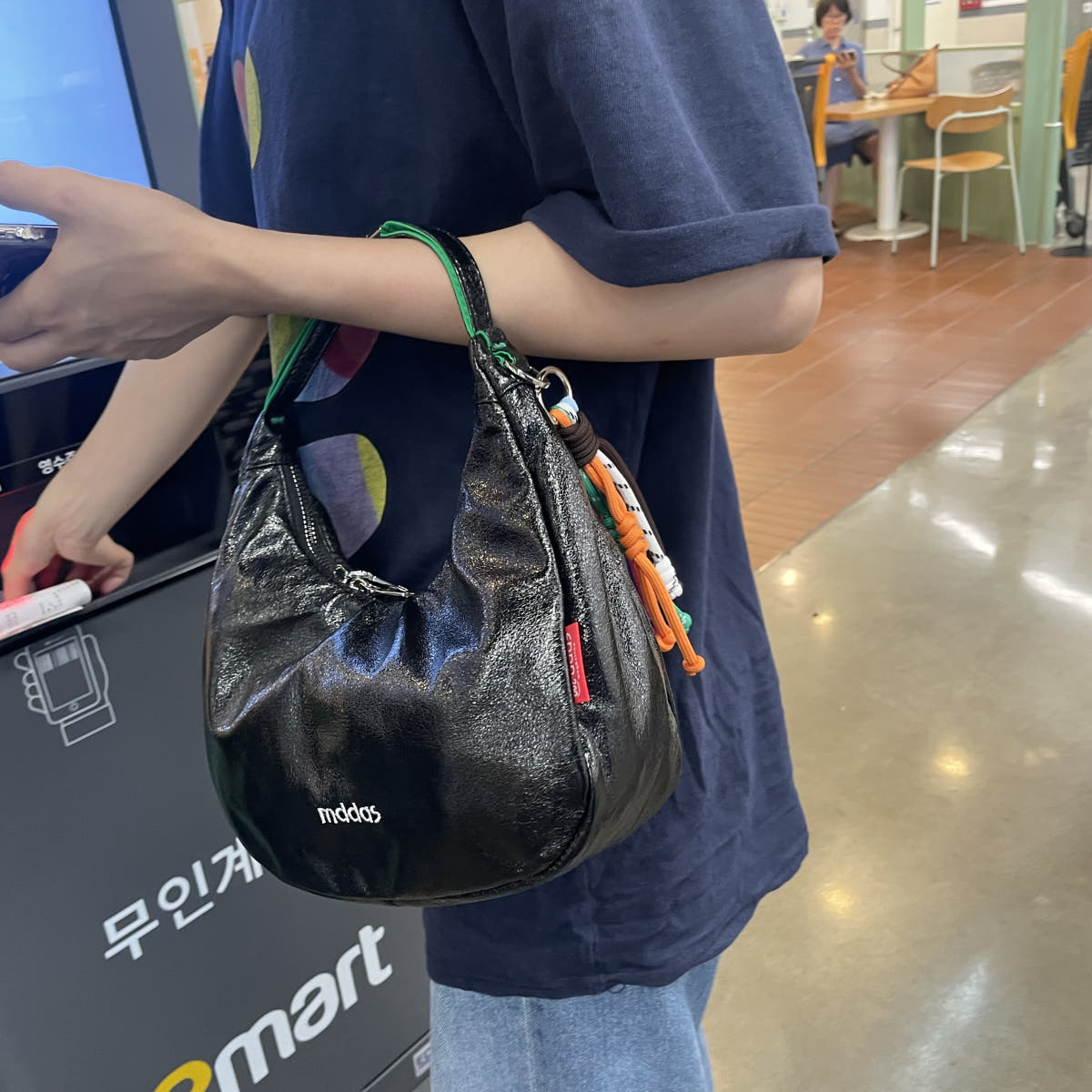 mddas 므떼 샤이니 여성 숄더백 나일론 미니