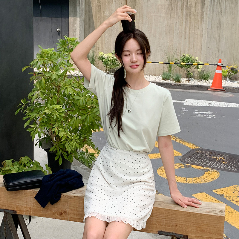 엘로니 도트 프릴 미니 스커트 sk7404 - 상세 이미지 5