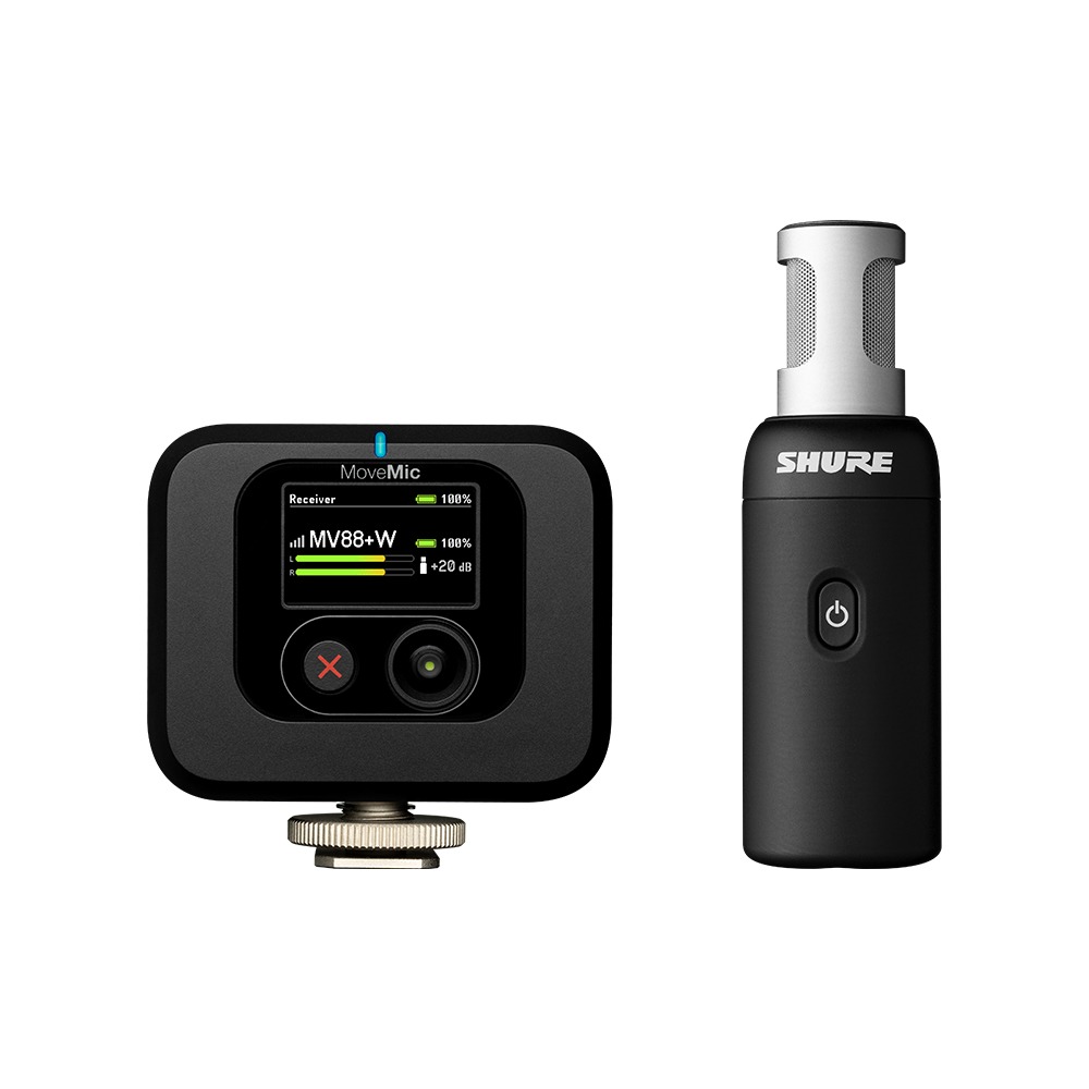 SHURE MoveMic 88+ KIT 슈어 1채널 무선 모바일 스테레오 마이크+리시버 키트