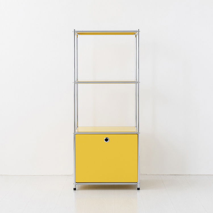 심플리 1x3 수납장 1문 BC145 500x400x1180mm, 3단, 옐로우 3424.2986 - 메인 이미지