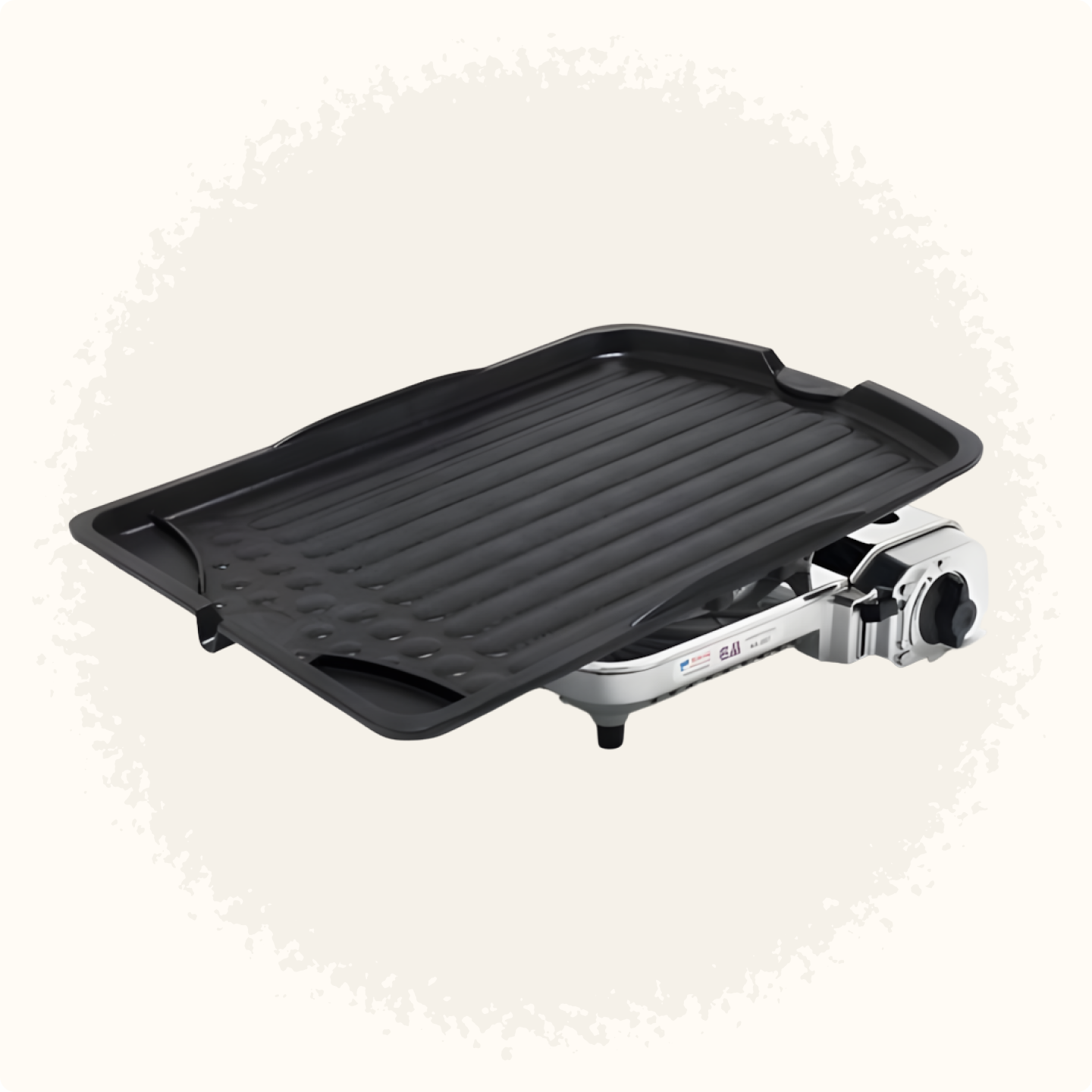 4중 코팅 캠핑 그리들 고기 삼겹살 불판 42cm, 코팅 직사각