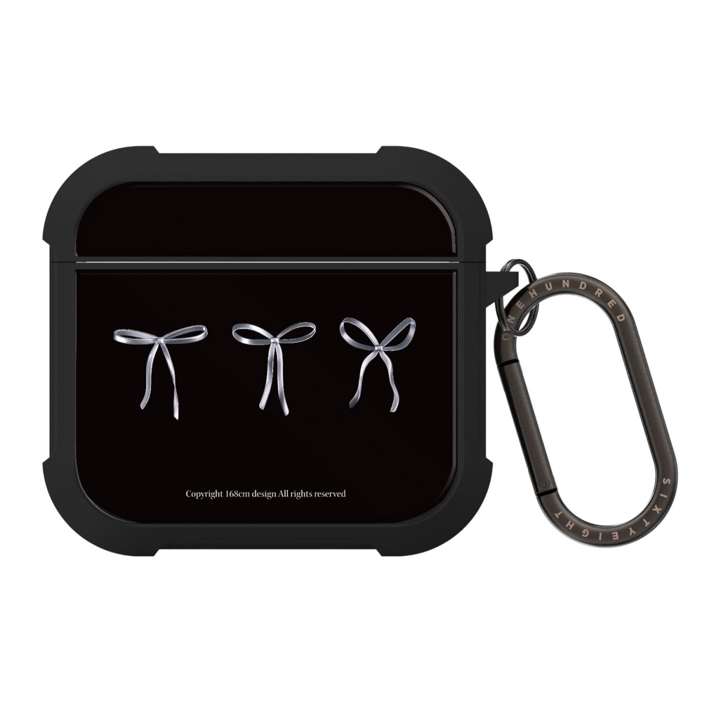 에어팟 4세대 케이스 범퍼 에어팟 카라비너 Kit 실버 리본