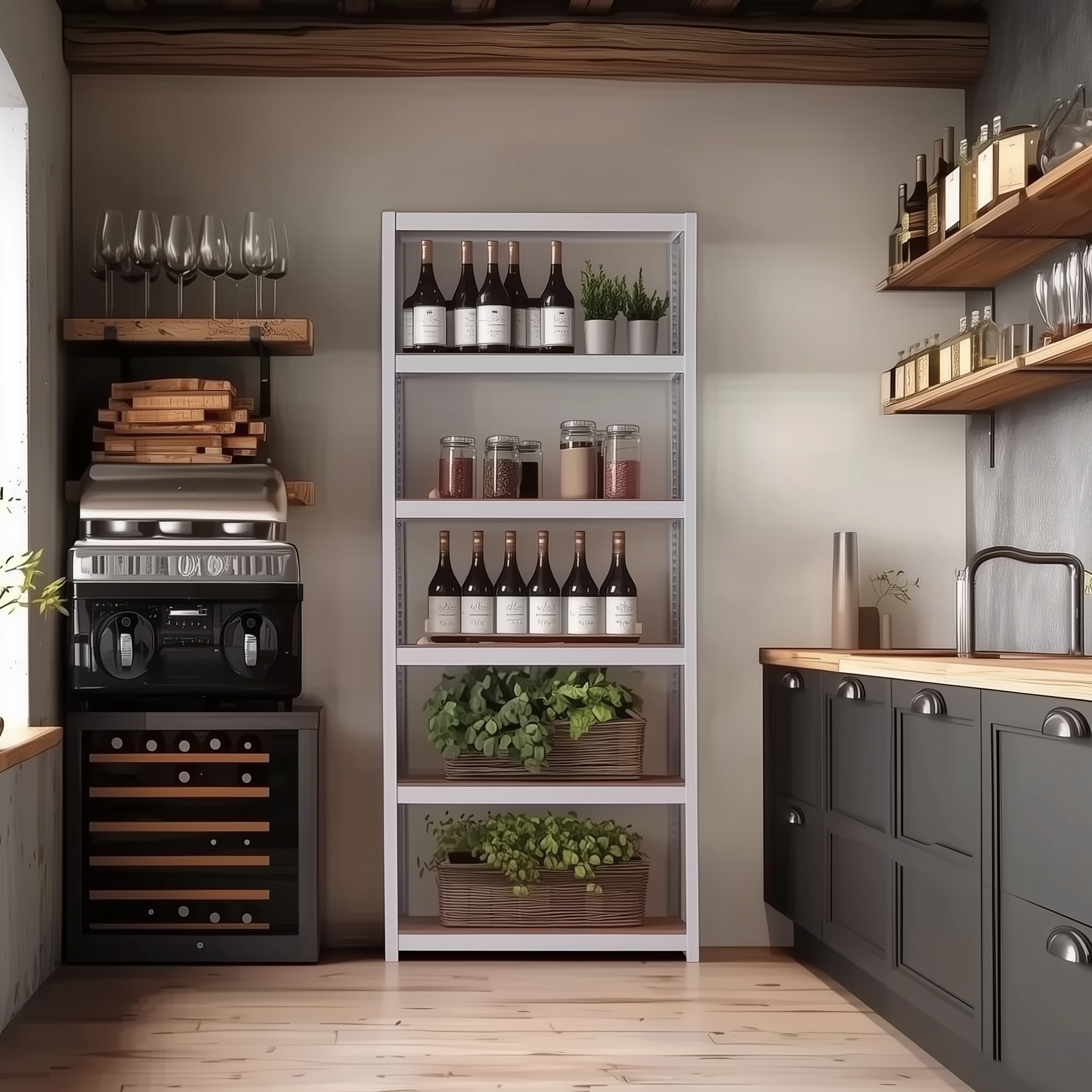 코스트코선반 철제선반 12T합판 스피드랙 조립식 앵글 창고 베란다 3003006006단