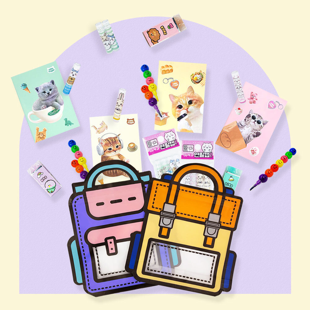 위클 먼위클 문구 구디백 책가방 생일 답례품 먼작귀 치이카와 - 상품 이미지
