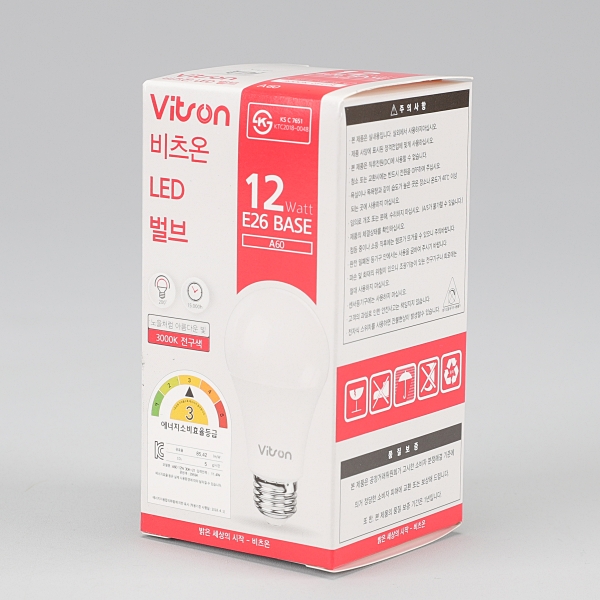 비츠온 LED 전구 벌브 E26 12W, 전구색 - 메인 이미지
