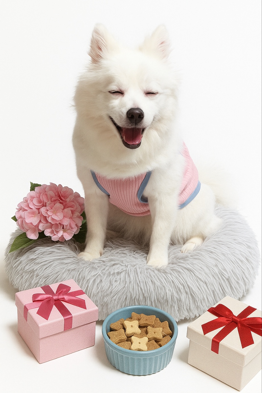 여름 강아지 옷 립조직 면 골지스판 민소매 끈나시 핑크 슬리브리스 산책복 실내복 데일리룩 - 상세 이미지 2