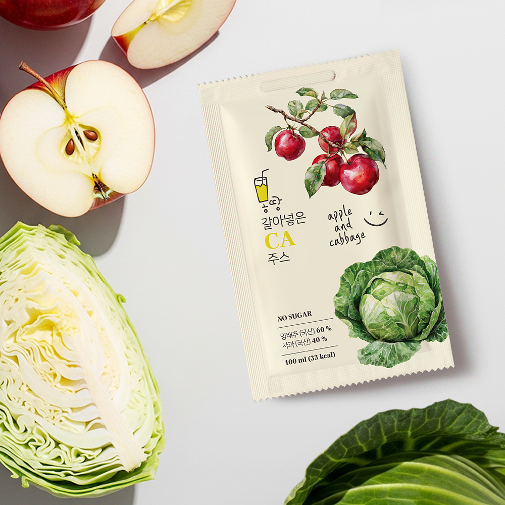 몽땅 갈아 넣은 CA 주스 100ml 30포 양배추 사과 클랜즈 주스 - 상세 이미지 4