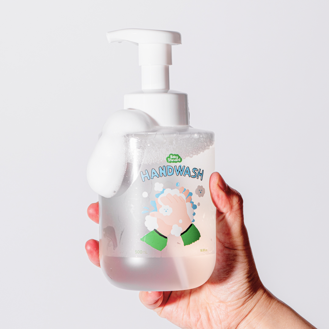 베이비스탠다드 아기 핸드워시 500ml 거품형 무향 유아 손세정제 - 상세 이미지 5