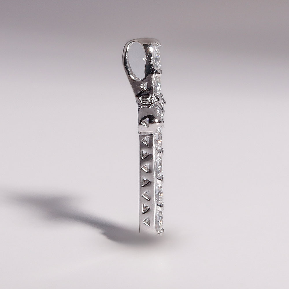 2.5mm 랩 다이아 모이사나이트 미레브 십자가 목걸이 펜던트 - 상세 이미지 5