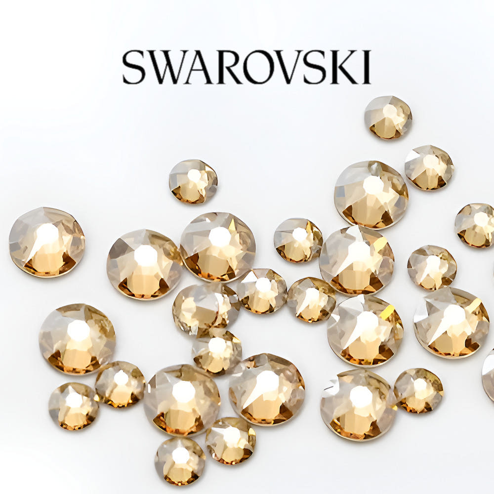 스와로브스키 원형 평스톤 골든쉐도우 10개 소량 셀프네일 스와 스톤 SS3~SS34 - 상세 이미지 5
