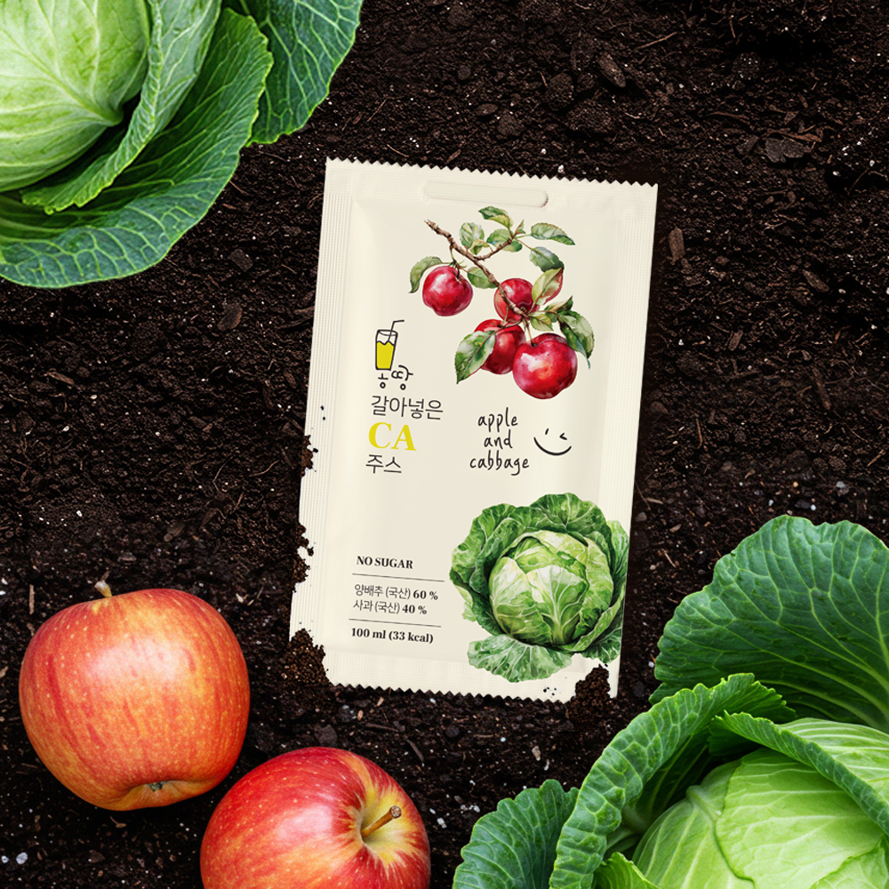 몽땅 갈아 넣은 CA 주스 100ml 30포 양배추 사과 클랜즈 주스 - 상품 이미지