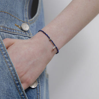 [바이이에르] Pumpkin beads bracelet (Lapis lazuli) BH7B4A718WB175 - 상세 이미지 2