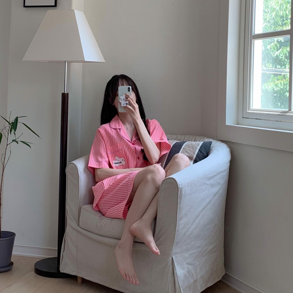 파자마파티 여름잠옷세트 수유잠옷 귀여운 반팔 반바지 토끼 홈웨어 이미지 6