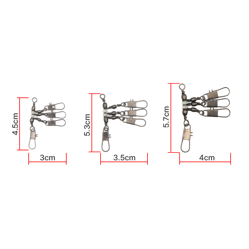 백경조침 BK-3077 트리오 3단 인타 스냅 도래 덕용 대용량 야광구슬 문어 쭈꾸미 - 상세 이미지 2