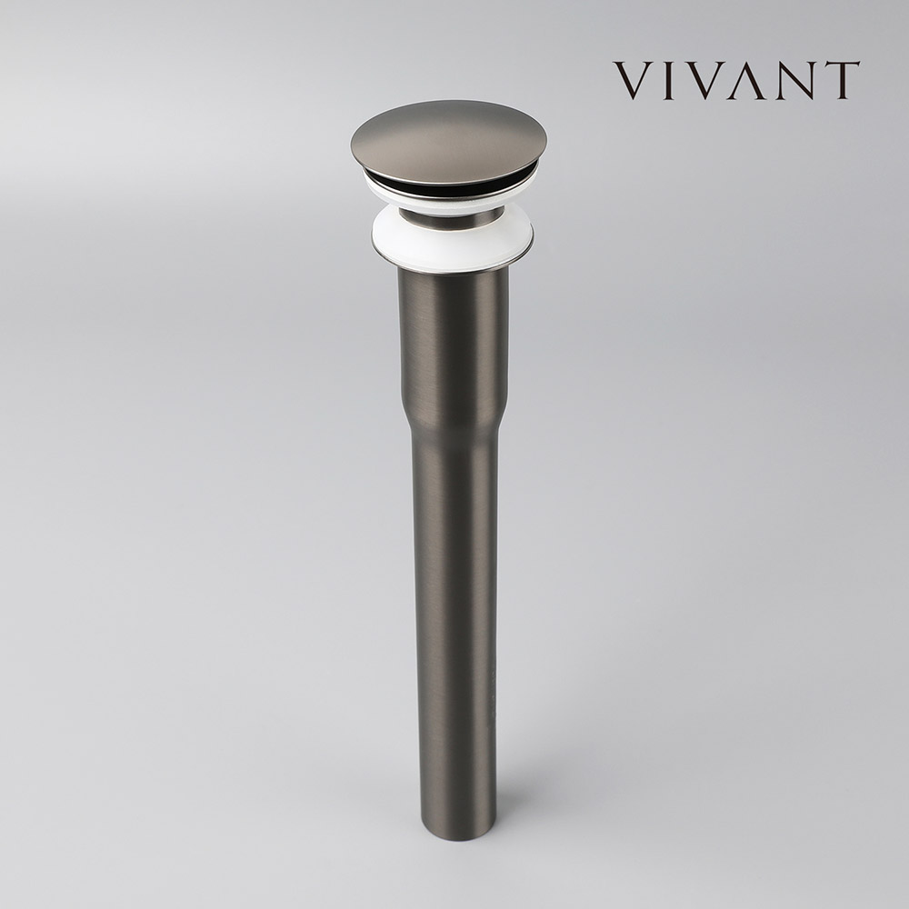 비반트 VIVANT 스탠자동폽업 PU01L MG메트그레이 골드 긴버전 세면대 물마개 기리깡 - 메인 이미지