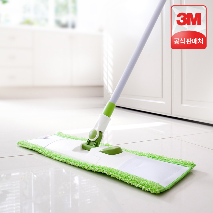 3M 스카치브라이트 클립형 막대걸레+극세사 리필2매 밀대 세트 사진 4