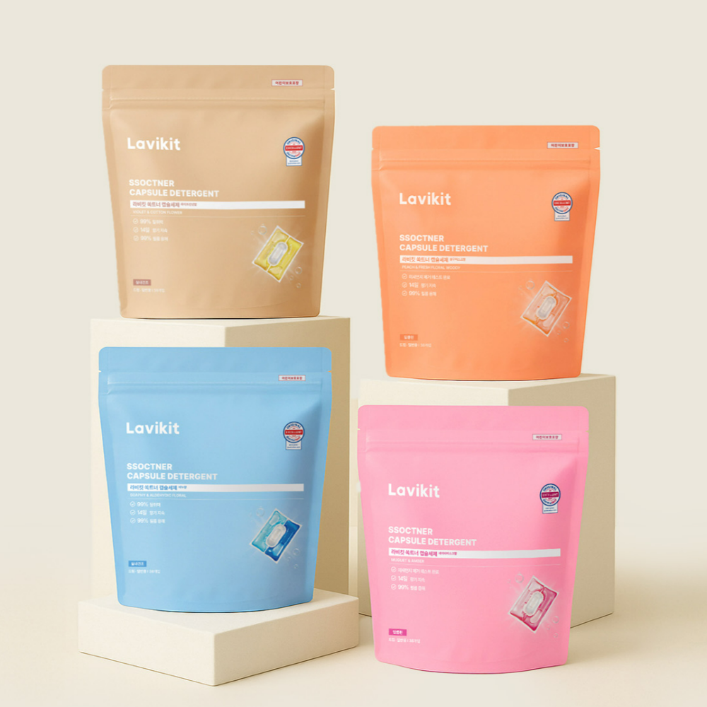 라비킷 쏙트너 고농축 캡슐세제 1팩 38개입 실내건조 포근한 비누향 딥클린