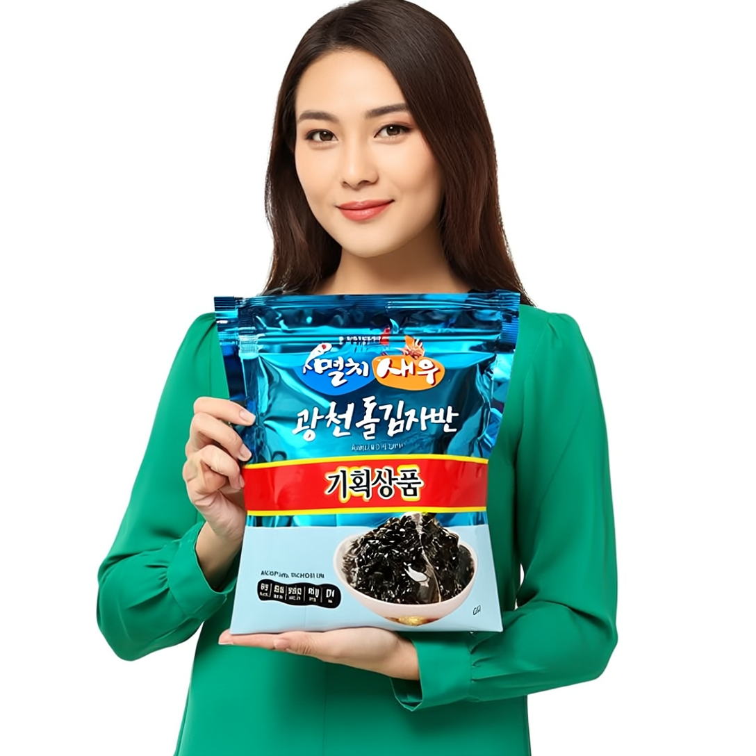 명식품본사 광천 돌김자반 소포장 멸치 새우 40g, 2개 - 상세 이미지 3