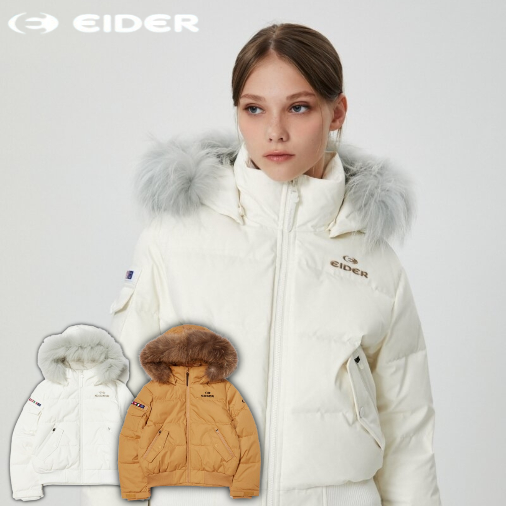 아이더 여성 크롭 숏패딩 스투키 구스 다운 겨울 야상 점퍼