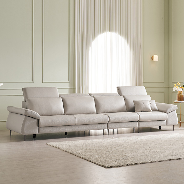 보루네오 아트레 이태리 천연통가죽 소파 6인용 / 자재등급 E0