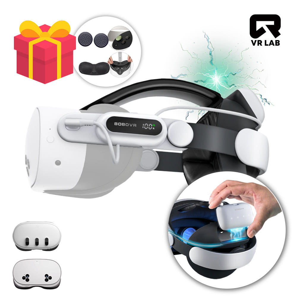 메타퀘스트3 s 스트랩 악세사리 BOBOVR E3PRO 엘리트 배터리 헤드스트랩 오큘러스 이미지 2