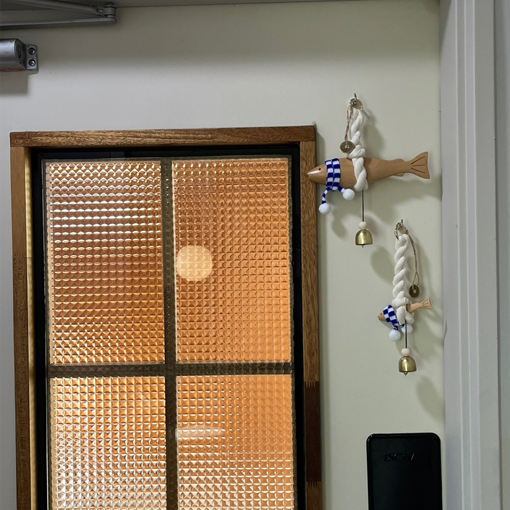 [선물 포장]도어벨 현관 종 액막이 명태 풍경 문종 현관문 자석