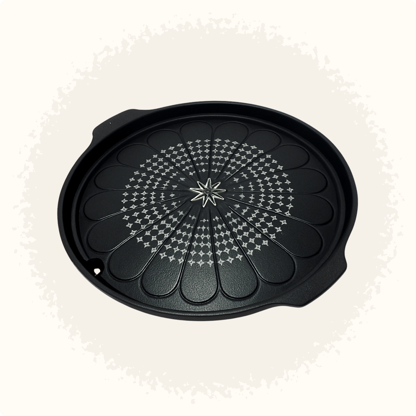 4중 코팅 캠핑 그리들 고기 삼겹살 불판 35cm, 코팅 원형