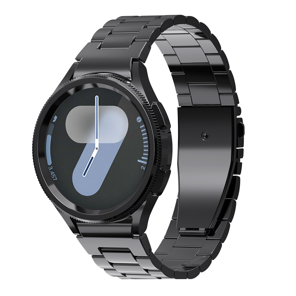 갤럭시 워치 스트랩 메탈 시계줄 밴드 클래식 갤럭시워치 7 6 5 4, 블랙 제품 이미지