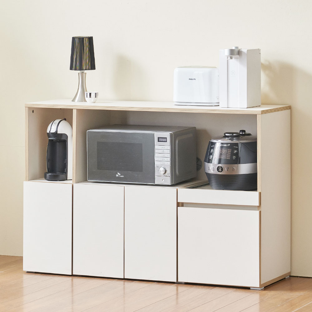 피트 1200 주방 전자 렌지대 밥솥 다이 조리대 밥통 수납장 렌지장