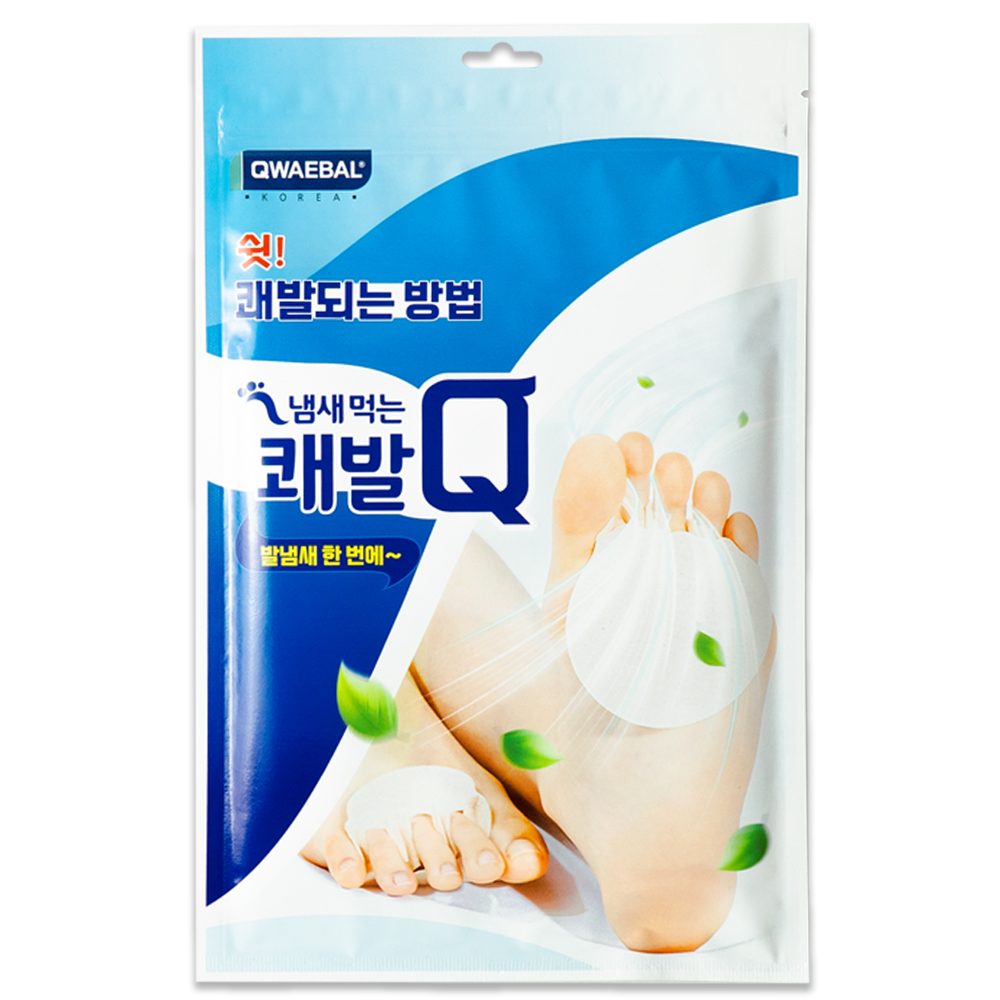 쾌발Q 60매 풋케어패드 발가락패드 발냄새 관리 발땀 관리 신발 속 발관리 상품 이미지
