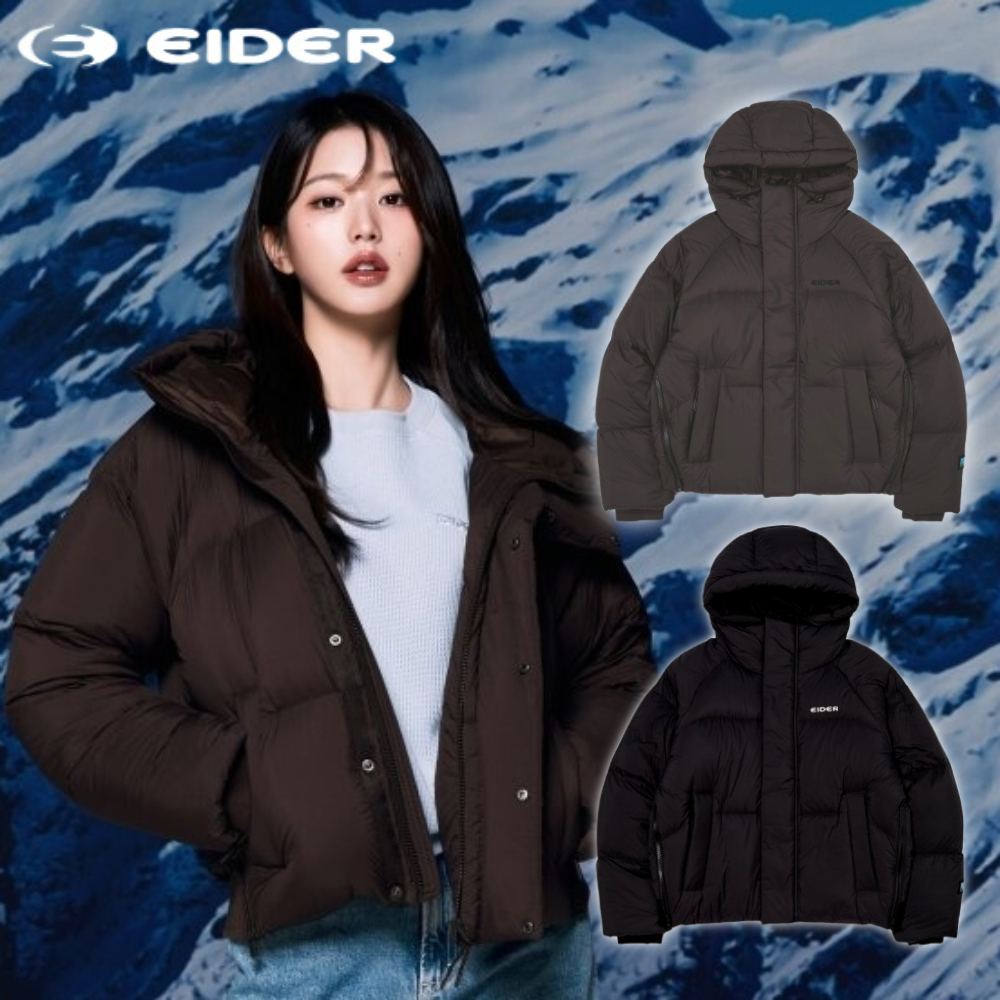 아이더 여성 숏패딩 겨울 데일리 구스 푸퍼 다운 후드 점퍼 - 메인 이미지
