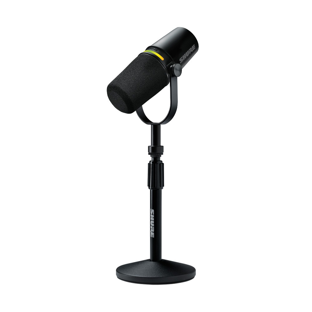 SHURE MV7+ Podcast Kit 슈어 팟캐스트 XLR, USB-C 하이브리드 듀얼 마이크 키트 (스탠드 포함)