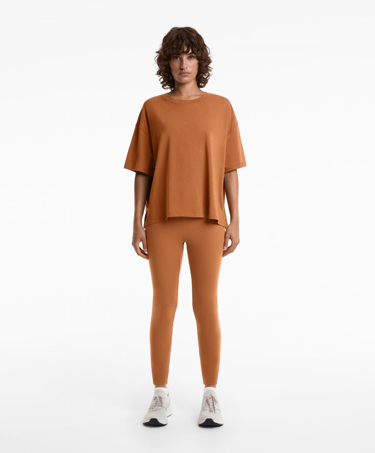 오이쇼 박시 라운드넥 코튼 혼방 반팔 티셔츠 0257/169 BURNTORANGE - 상세 이미지 3