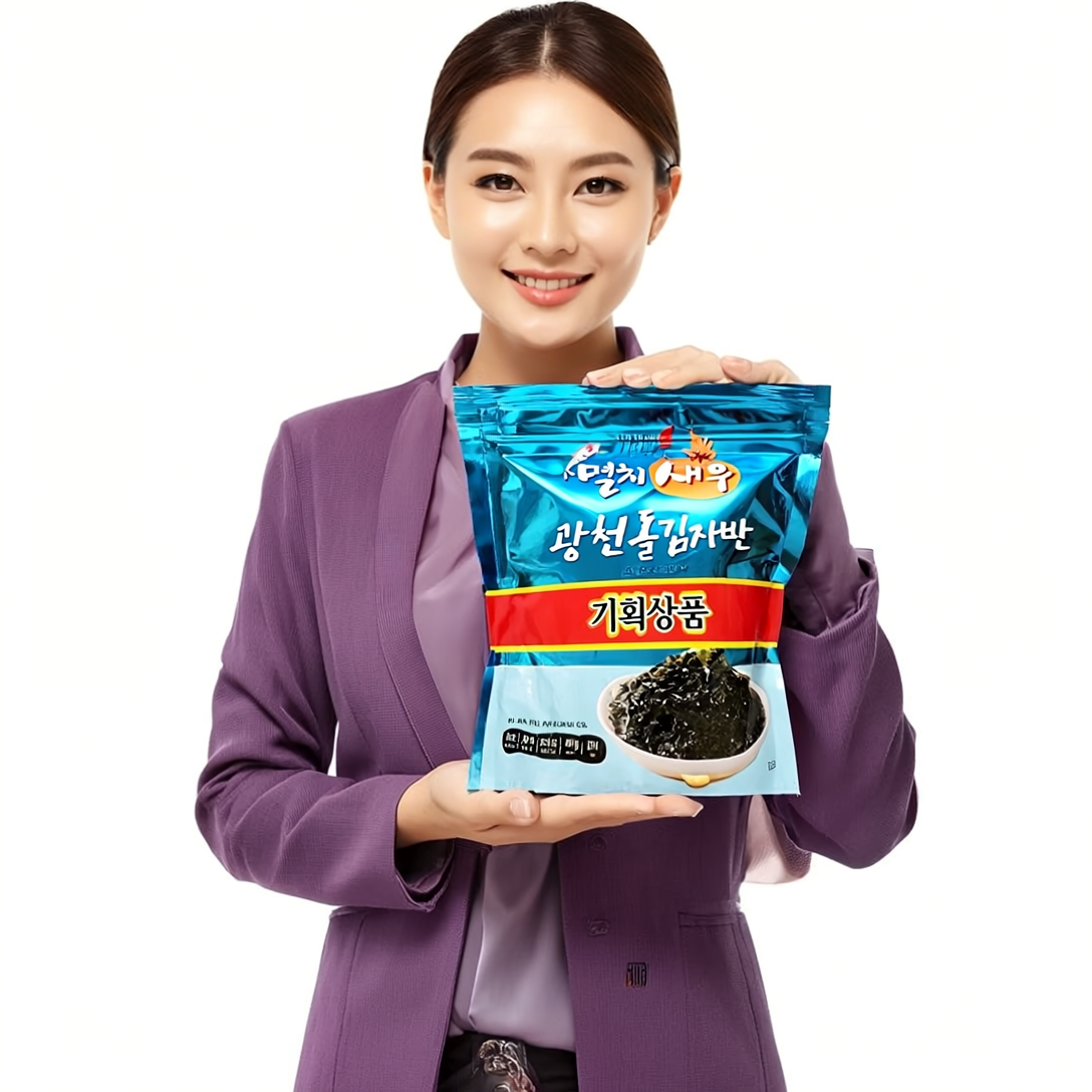 명식품본사 광천 돌김자반 소포장 멸치 새우 40g, 2개 - 상세 이미지 5