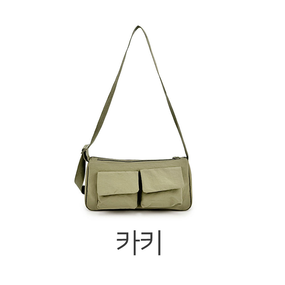 여자 나일론 미니 크로스백 앞포켓 캐주얼 미니백 작은 스몰 경량 핸드폰 지갑 크로스가방 이미지 7