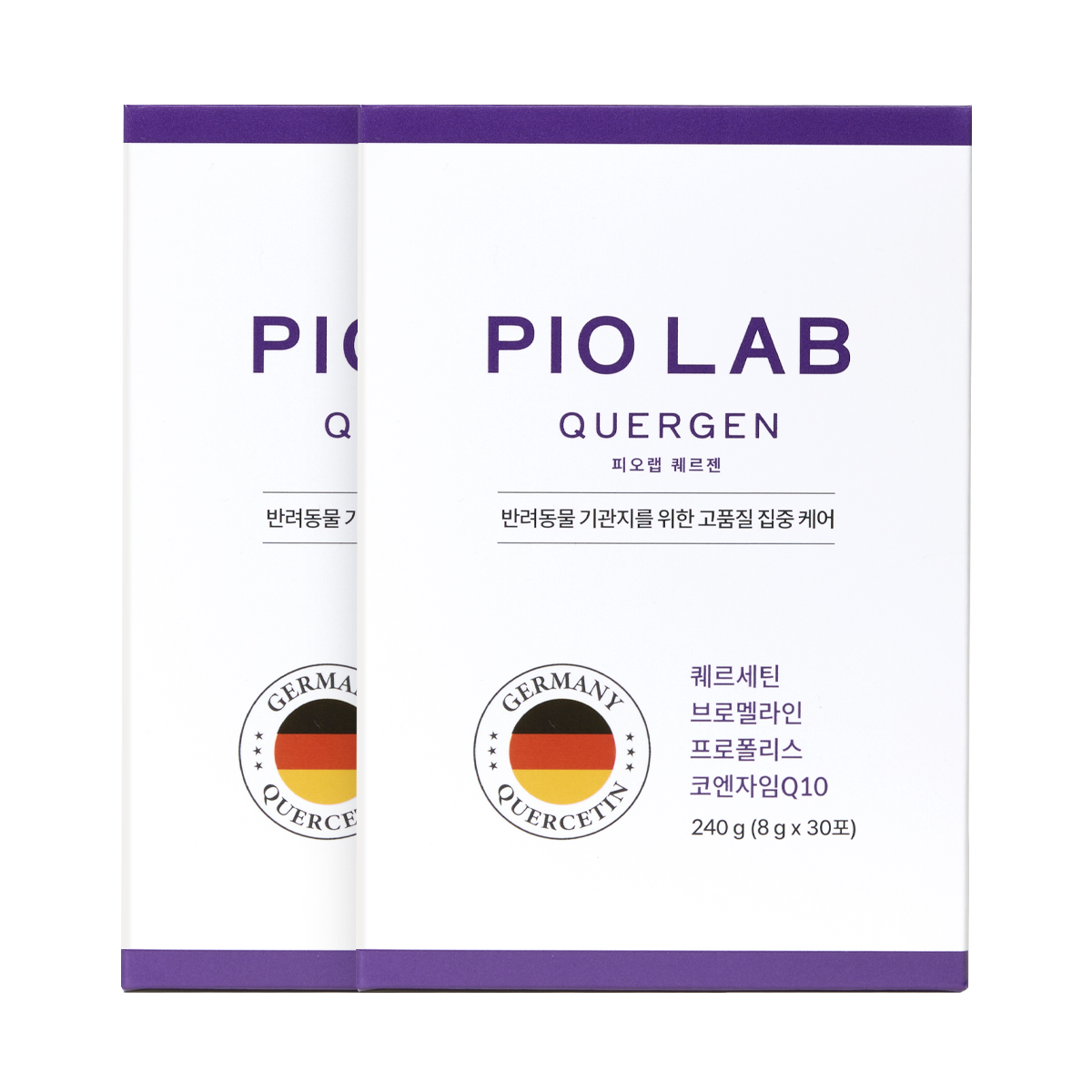 피오랩 퀘르젠 강아지 기관지 영양제 협착증 켁켁거림 기침 30포, 2개