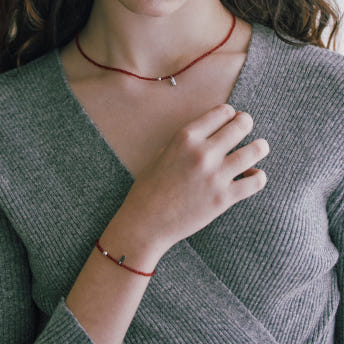 [바이이에르] Pumpkin beads bracelet (Red) BH7B4A719WB175 - 상세 이미지 4