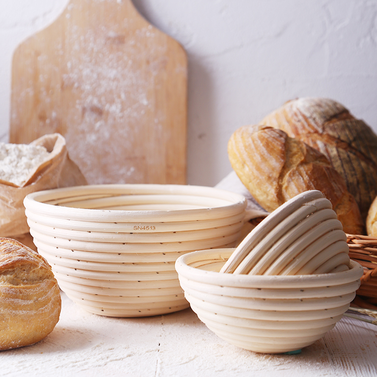 [화이트펭귄] 반느통 바네통 발효바구니 깜빠뉴만들기 (커버천 포함) 원형1번S1