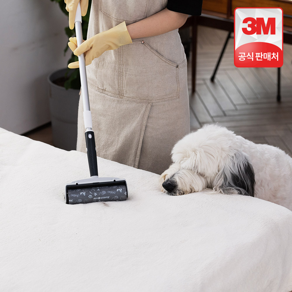 3M 돌돌이 테이프클리너 클린컷 대형팩(롱핸들 1개+장착 리필 1개) 스카치브라이트 롤크리너 돌돌이밀대