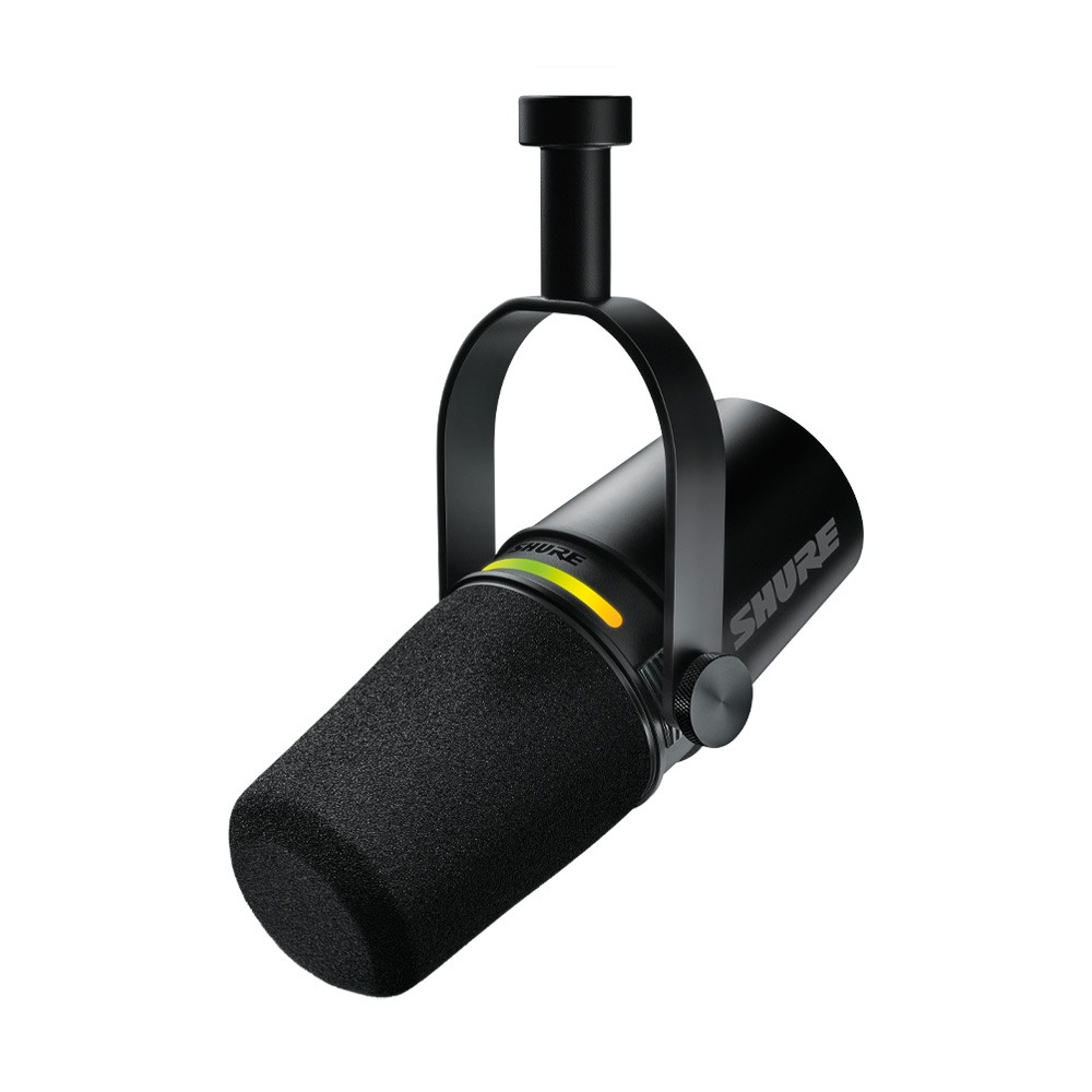 SHURE MV7+ 슈어 팟캐스트 XLR, USB-C 하이브리드 듀얼 마이크 (블랙)