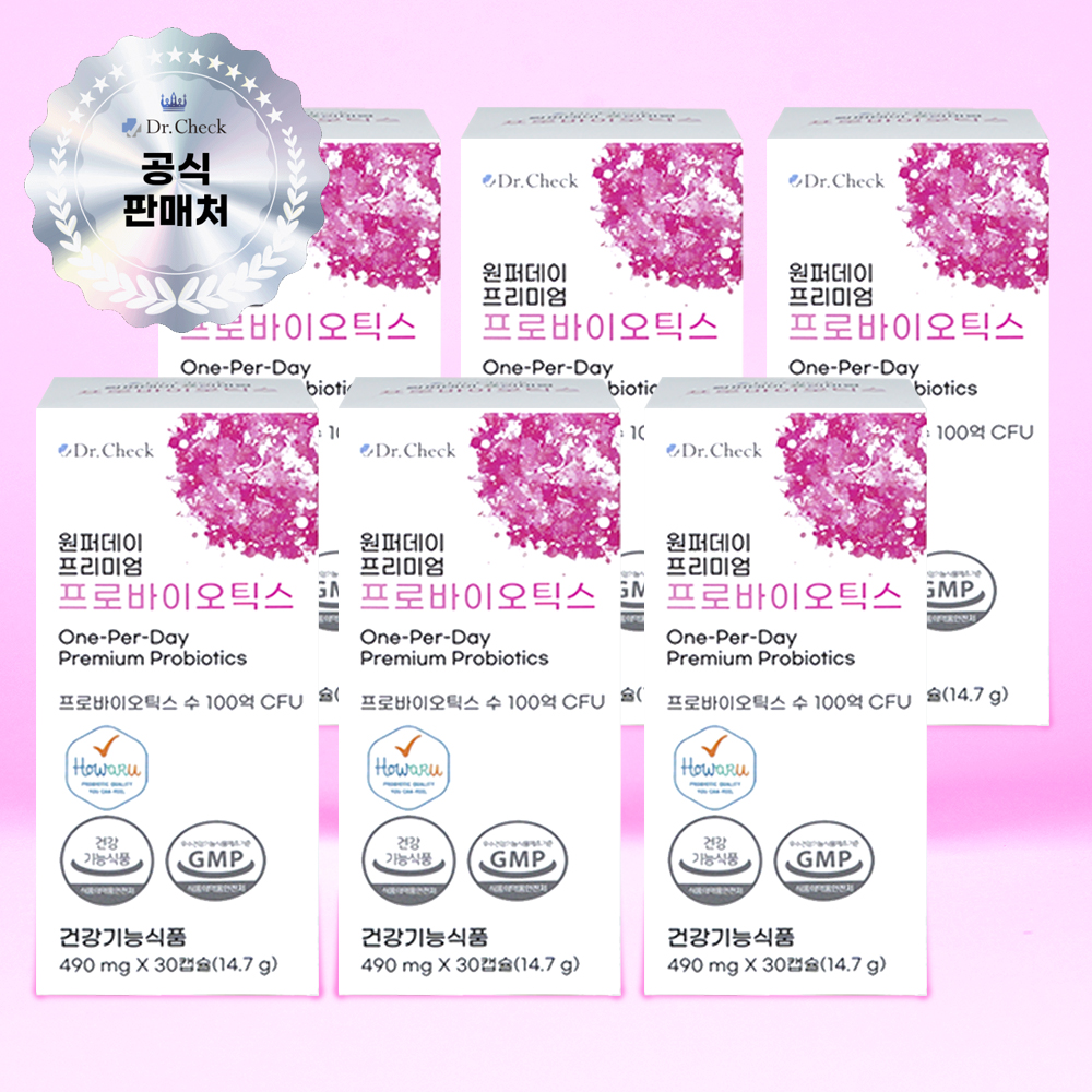 닥터체크 원퍼데이 프리미엄 프로바이오틱스 30캡슐, 6개 - 메인 이미지