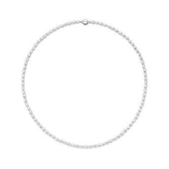 [바이이에르] Macaroon rice pearl  necklace 4mm (Silver) BH7N4A724WB400 - 상세 이미지 3