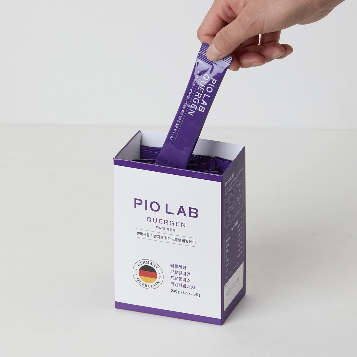 피오랩 퀘르젠 강아지 기관지 영양제 협착증 켁켁거림 기침 30포, 3개 - 상세 이미지 2